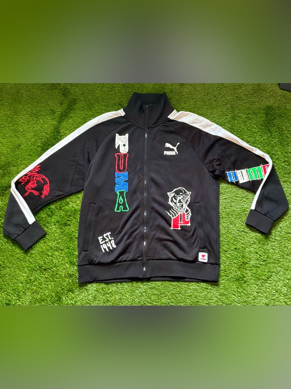 PUMA Graffiti Logo Track Jacket XL Black Full Zip